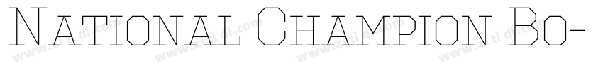 National Champion Bo字体转换